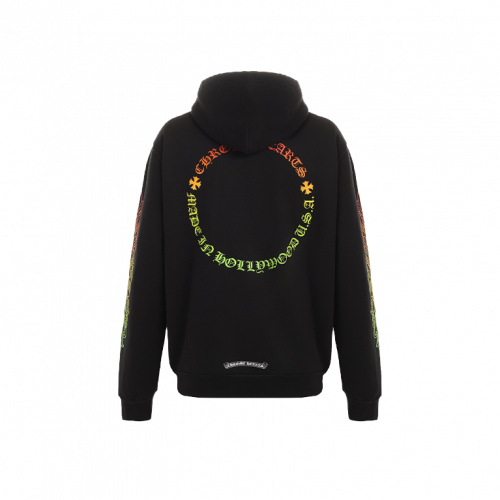 Худи Chrome Hearts Floral Sleeve Gradient Made In Hollywood Hoodie Black/Gradient