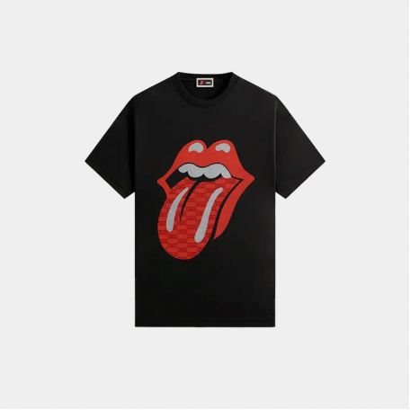 Футболка Kith x The Rolling Stones Monogram Tongue Tee Black