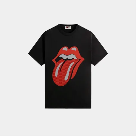 Футболка Kith x The Rolling Stones Monogram Tongue Tee Black
