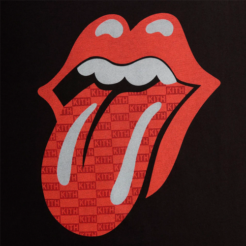 Футболка Kith x The Rolling Stones Monogram Tongue Tee Black