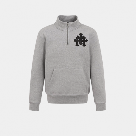 Анорак Chrome Hearts Quarter Zip Crewneck Grey