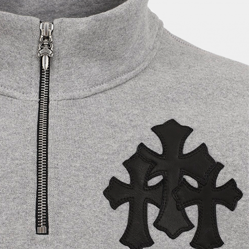 Анорак Chrome Hearts Quarter Zip Crewneck Grey