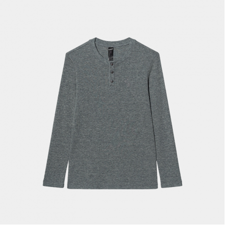 Лонгслив Chrome Hearts Thermal Embroidered Long Sleeve Henley Grey
