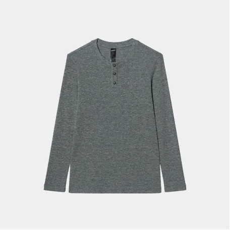 Лонгслив Chrome Hearts Thermal Embroidered Long Sleeve Henley Grey