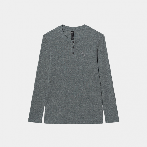 Лонгслив Chrome Hearts Thermal Embroidered Long Sleeve Henley Grey