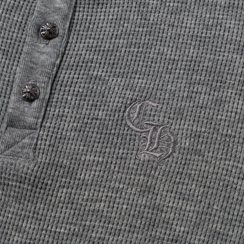 Лонгслив Chrome Hearts Thermal Embroidered Long Sleeve Henley Grey