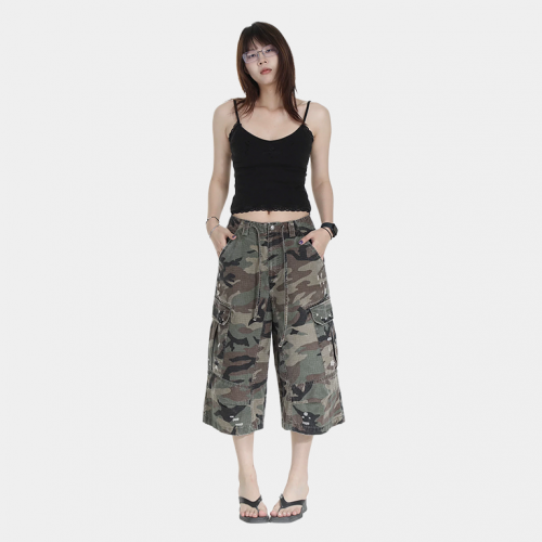 Шорты MasonPrince Cargo Shorts Baggy Camo Green