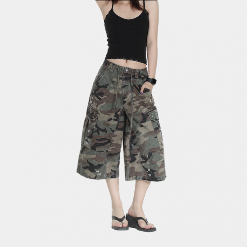 Шорты MasonPrince Cargo Shorts Baggy Camo Green