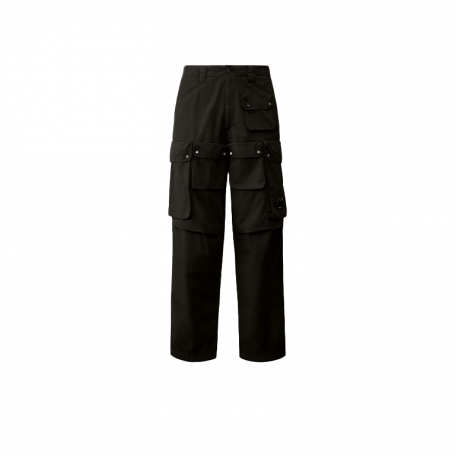 C.P.Company Rip-Stop Cotton Loose Utility Cargo Pant Black