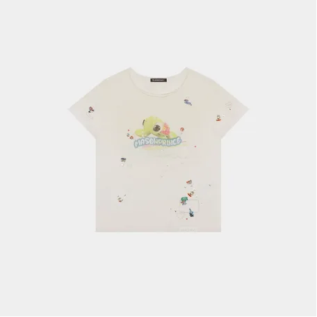 Футболка MasonPrince Resort Sea Turtle Expert Off-Shoulder T-Shirt White