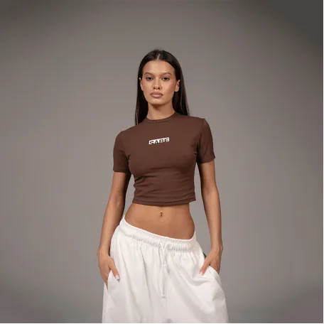 Футболка Sabe Logo T-Shirt Slim Brown