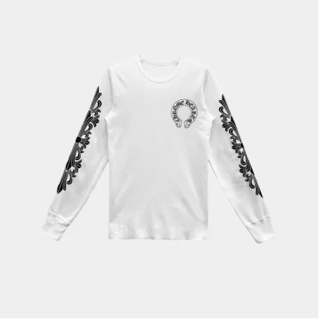 Лонгслив Chrome Hearts Longsleeve Horseshoe Thermal White