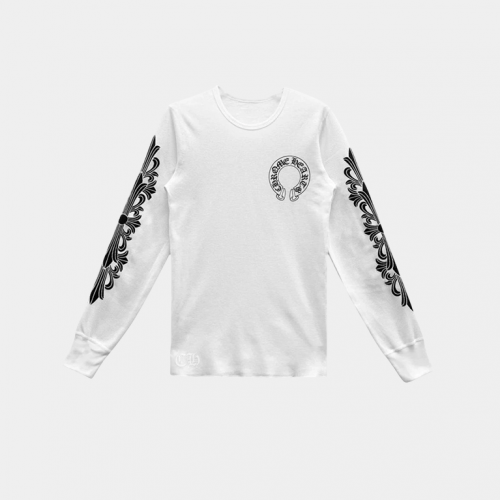 Лонгслив Chrome Hearts Longsleeve Horseshoe Thermal White