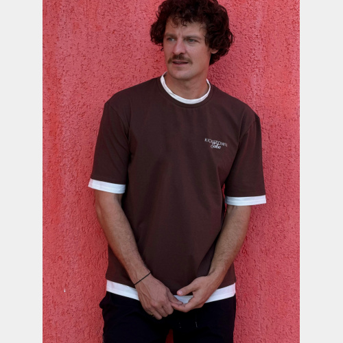 Футболка Sabe KicksTown Logo T-shirt Brown