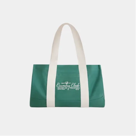 Сумка Bo+Tee Oversized Canvas Tote Bag Green