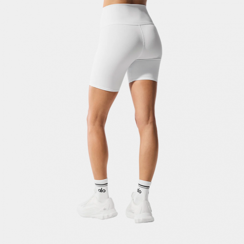Шорты Alo Yoga 7' High-Waist Biker Short White