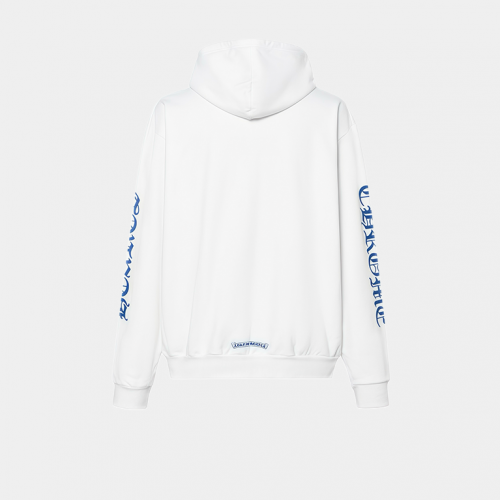 Зип-худи Chrome Hearts Blue Vertical Logo Zip-up White