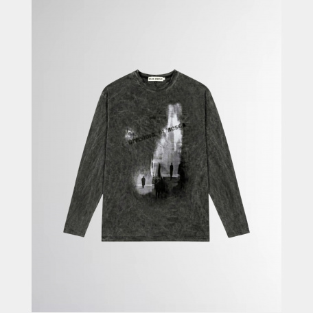 Лонгслив Sabe Longsleeve Di Mosca Acid Wash Dark Grey