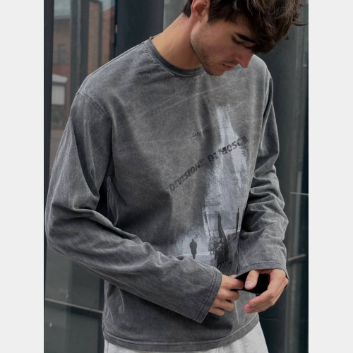 Лонгслив Sabe Longsleeve Di Mosca Acid Wash Dark Grey