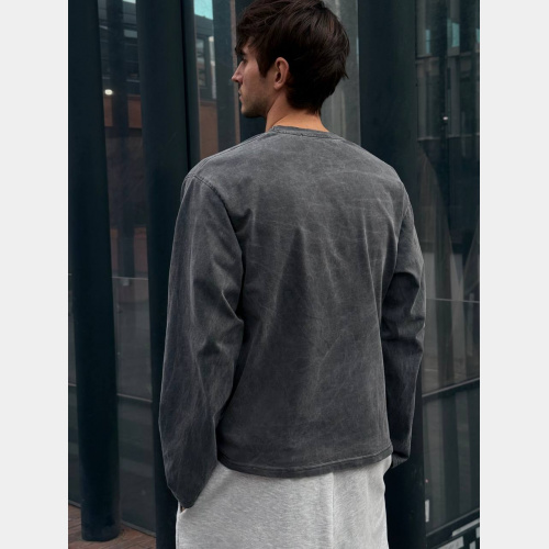 Лонгслив Sabe Longsleeve Di Mosca Acid Wash Dark Grey